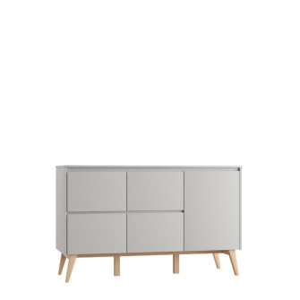 Kumode con 4 cajones y puertas (colección Classy Gray)
